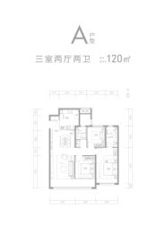 金地阅千峯3室2厅1厨2卫建面120.00㎡