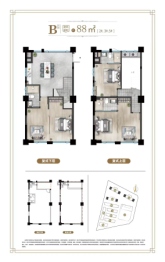 欣隆盛世·欣悦城3室3厅1厨3卫建面88.00㎡