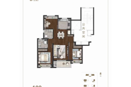 融创未来金融城3室2厅1厨2卫建面102.00㎡