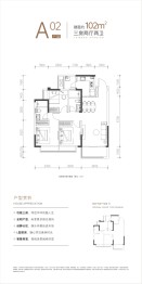 深业泰蓉府3室2厅1厨2卫建面102.00㎡