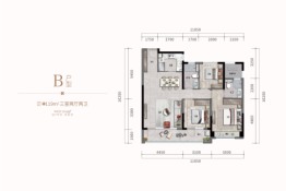 绿城招商·文澜锦园3室2厅1厨2卫建面119.00㎡