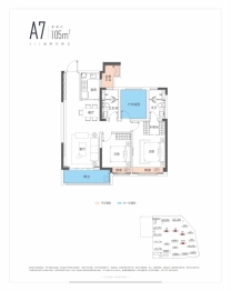 百世云境3室2厅1厨2卫建面105.00㎡