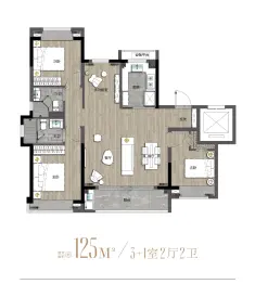 上江南·璟荟名庭4室2厅1厨2卫建面125.00㎡