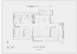 朗诗·天樾狮山4室2厅1厨3卫建面174.00㎡