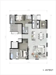 大明宫·紫檀府3室2厅1厨3卫建面192.00㎡