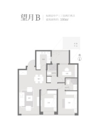 天津桂语映月3室2厅1厨2卫建面100.00㎡