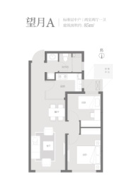 天津桂语映月2室2厅1厨1卫建面85.00㎡