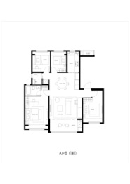 保利天珺4室2厅1厨2卫建面140.00㎡