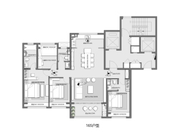 保利·星湖4室2厅1厨3卫建面165.00㎡