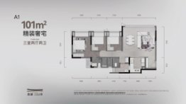 龙湖·江山颂3室2厅1厨2卫建面101.00㎡