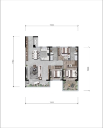 金泰·观棠樾3室2厅1厨2卫建面125.00㎡