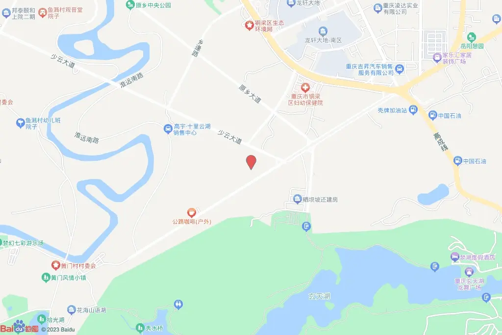 铜梁区南城街道白龙社区九组交通图