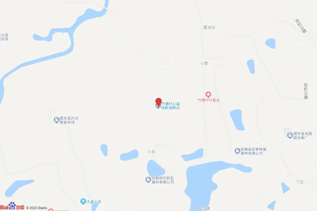 肥东县桥头集镇竹塘村交通图