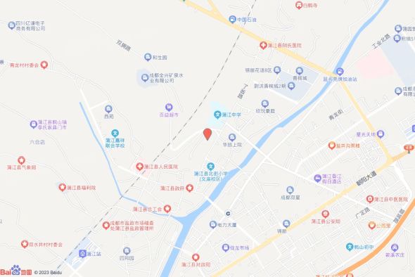 蒲江县鹤山街道大北街和武庙街交叉口北侧交通图