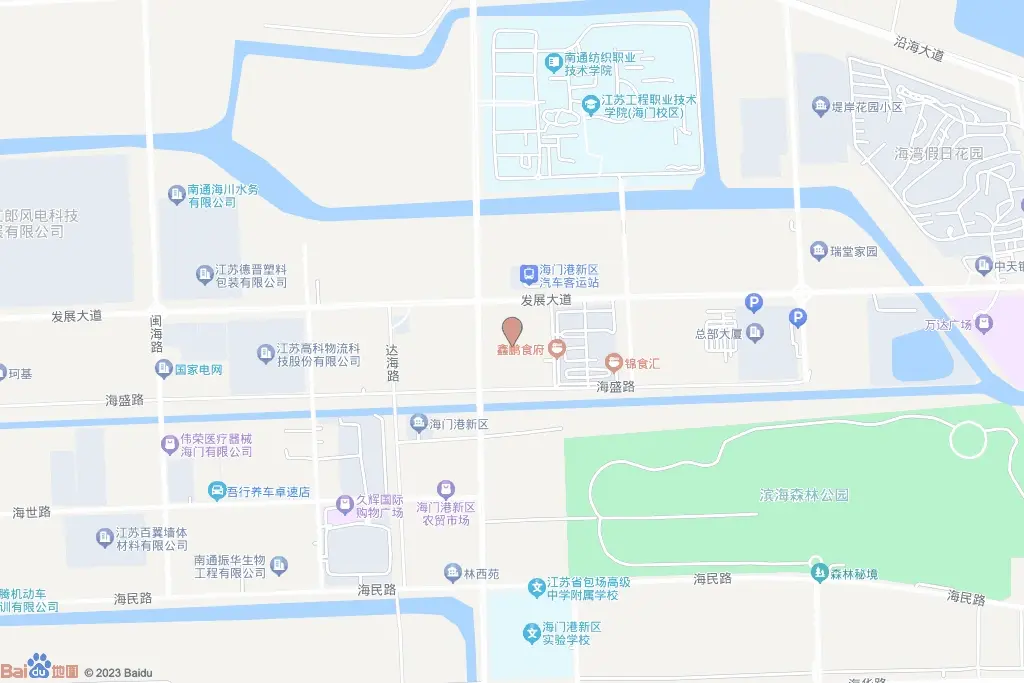 海门港新区发展大道南、港西大道东侧交通图