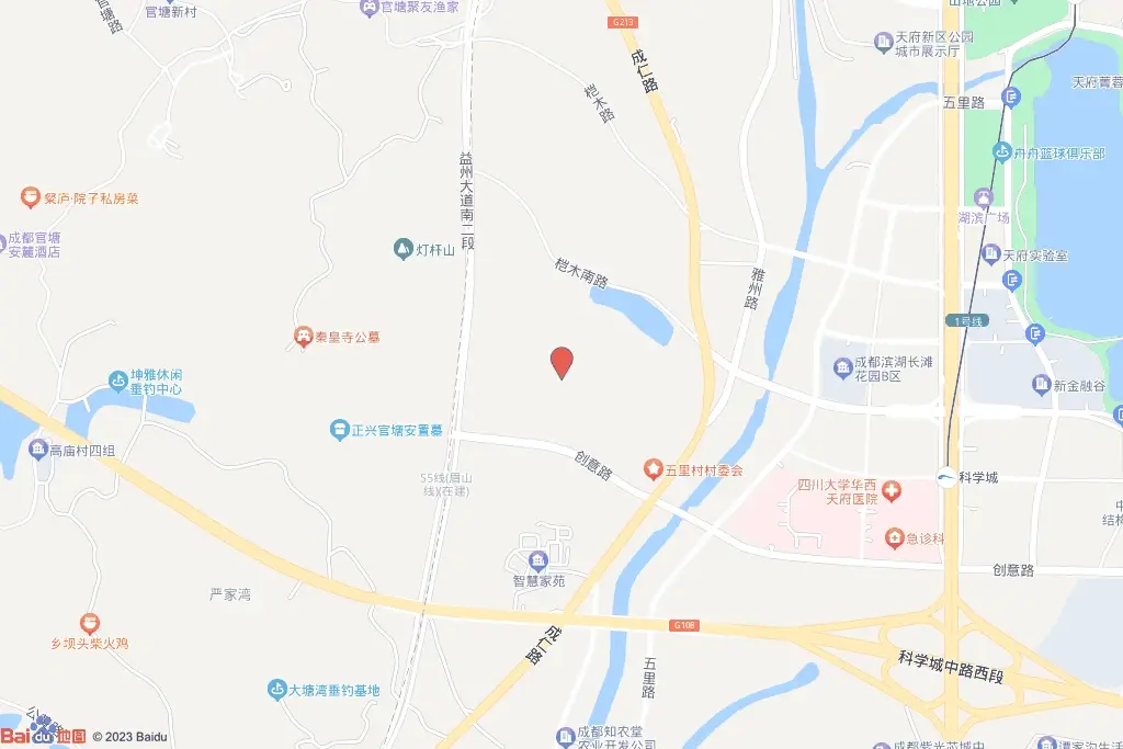 天府新区煎茶街道五里村二、三、四组交通图