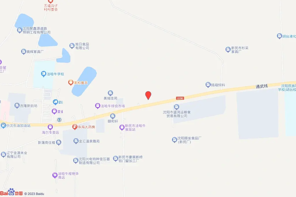 新民市法哈牛镇交通图