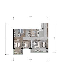 金泰·观棠樾4室2厅1厨2卫建面143.00㎡