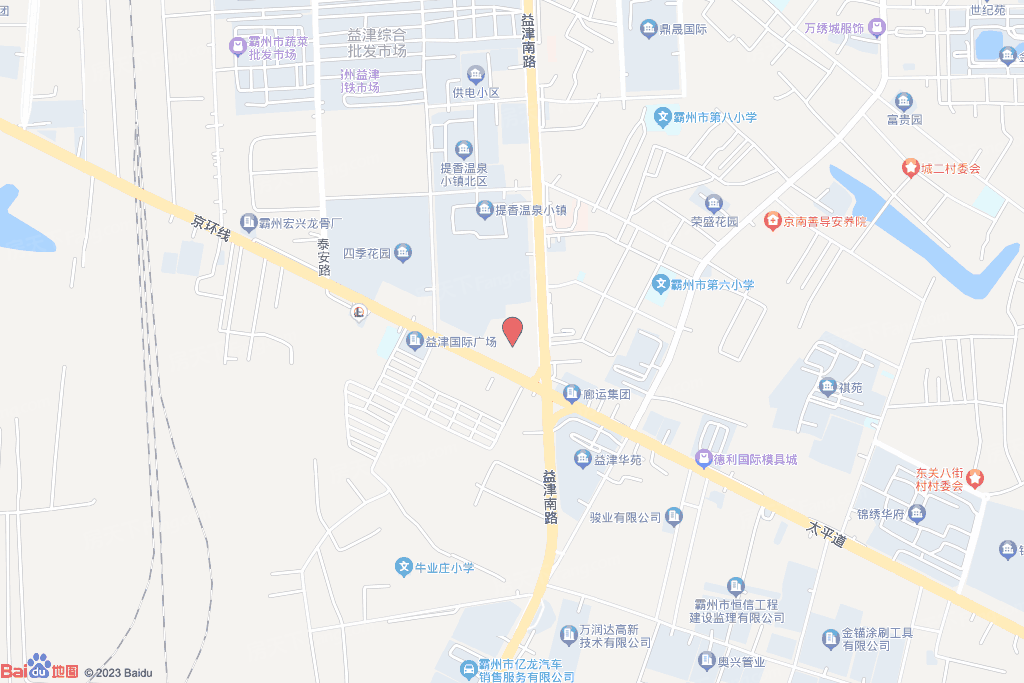 霸州市南关村，112国道北侧，益津南路西侧交通图