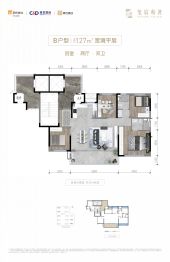 建发房产|华润置地玺宸和著4室2厅1厨2卫建面127.0㎡