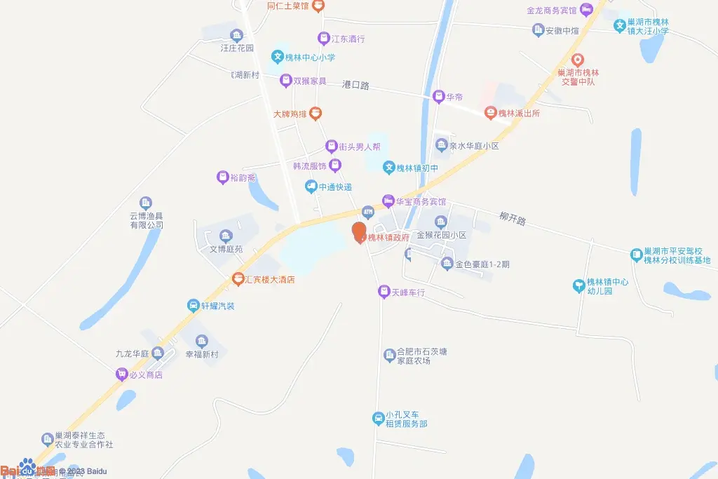 巢湖市槐林镇武山路以西、外环北路以北交通图