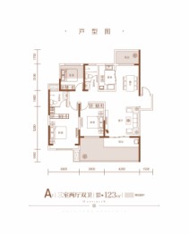 美好·幸福里3室2厅1厨2卫建面123.00㎡