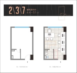 晨晖添玺1室1厅1厨1卫建面44.00㎡