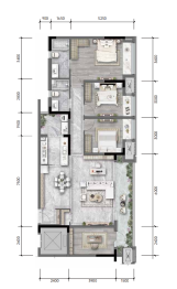 重庆西岸4室2厅1厨2卫建面129.00㎡