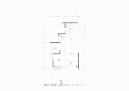 常春藤｜望京1室2厅1厨1卫建面68.60㎡