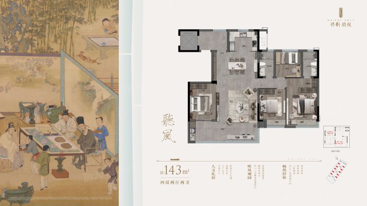 南昌保利琅悦4室2厅2卫143.00㎡户型图-南昌房天下