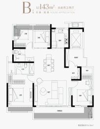 中豫·湖城印象4室2厅1厨2卫建面143.00㎡