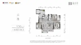 新川印3室2厅1厨2卫建面120.00㎡