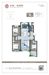 北城·幸福里3室2厅1厨1卫建面121.00㎡