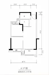 大众馨苑2室2厅1厨1卫建面74.00㎡