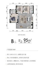 永盛和星悦珑庭3室2厅1厨2卫建面95.00㎡