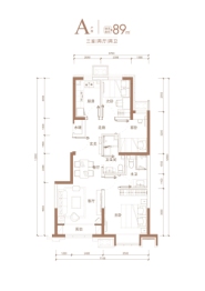 大兴发展·亦生悦3室2厅1厨2卫建面89.00㎡