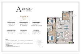 东方境世界观2期3室2厅1厨2卫建面143.00㎡