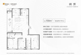 华润润云4室2厅1厨2卫建面158.00㎡