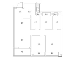 映翠府3室2厅1厨2卫建面100.00㎡