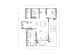 艺海棠3室3厅1厨2卫建面165.00㎡