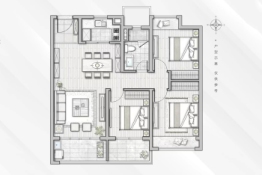 中信泰富锦麟世纪3室2厅1厨1卫建面95.00㎡