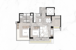 保利琅誉2室2厅1厨2卫建面92.00㎡