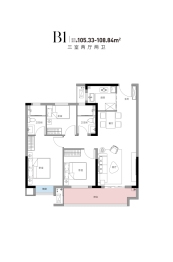 平安·璟园3室2厅1厨2卫建面105.33㎡