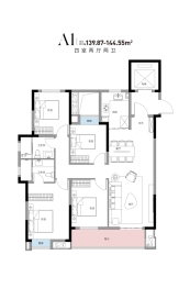 平安·璟园4室2厅1厨2卫建面139.87㎡