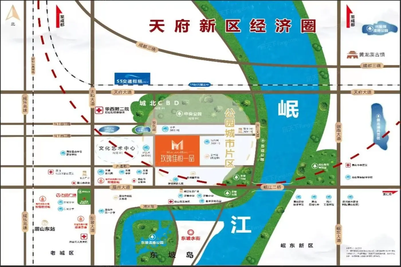 玫瑰佳恒一品交通图