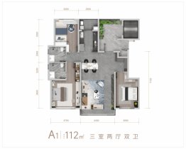 龙湖天府·青云阙3室2厅1厨2卫建面112.00㎡