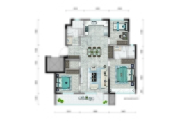 泰达星辰四季3室2厅1厨2卫建面105.00㎡