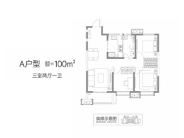 龙记玖樾3室2厅1厨1卫建面100.00㎡