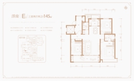 城发投·云澜悦府（华药北项目）3室2厅1厨2卫建面145.00㎡