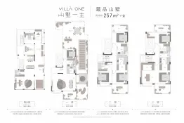 山墅一生9室3厅1厨8卫建面257.0㎡